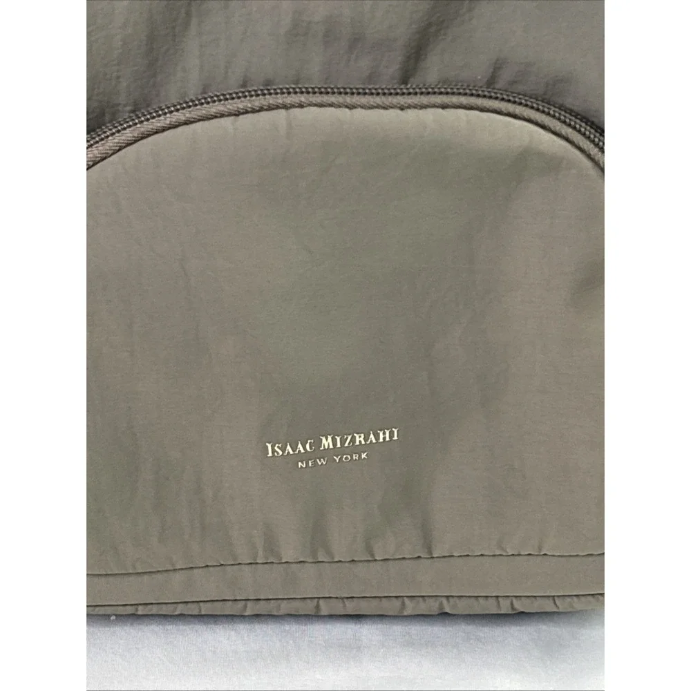 Isaac Mizrahi Gray Viral TikTok Laptop Backpack Minimalist Preppy Designer
